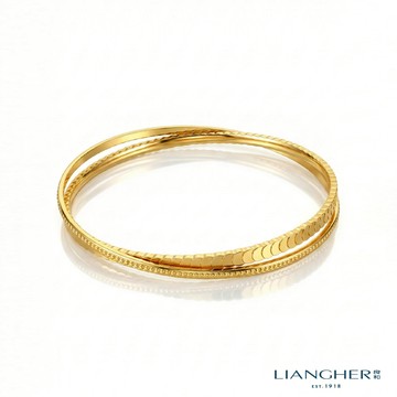 【良和珠寶】交織永恆黃金手環 黃金手環 足金黃金 (金重:4.82錢 ±0.01)