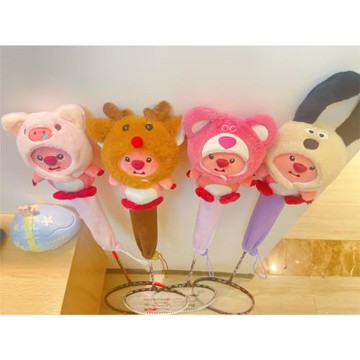 網紅可愛露比loopy小海貍羽毛球拍手膠保護套手柄防塵套