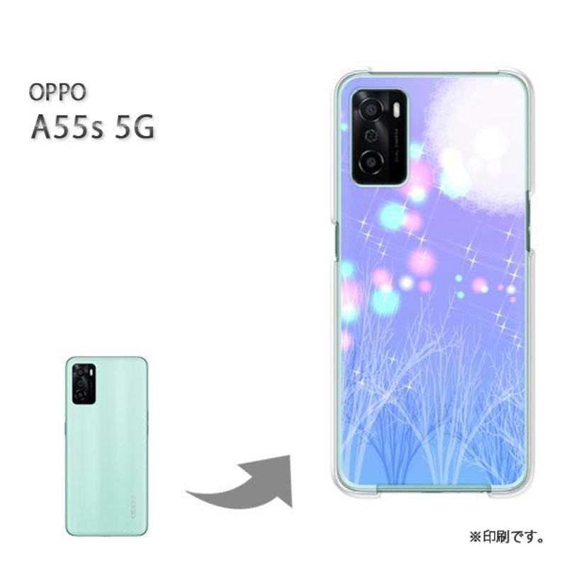 OPPO A55s 5G スマホカバー クリア - Androidアクセサリー