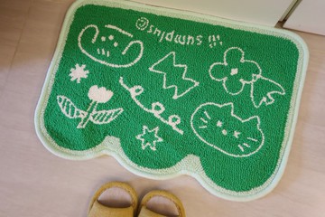 補貨追加_KOBE & KOKO角色地墊 綠色 自由森林 背面止滑