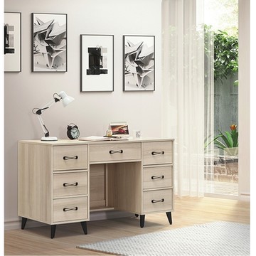 AS DESIGN雅司家具-賽亞耐磨浮雕4.5尺多收納書桌-132x60x82cm