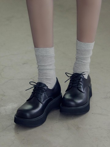 Derby platform shoes / black [Derby Platform Shoes