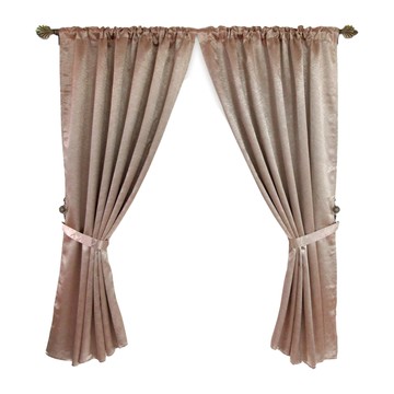 Cotton Field 棉花田傢飾 英倫素色壓花穿掛兩用遮光窗簾  270 x 230cm  膚金色