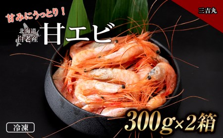 甘みにうっとり！冷凍甘エビ（300ｇ×2箱）