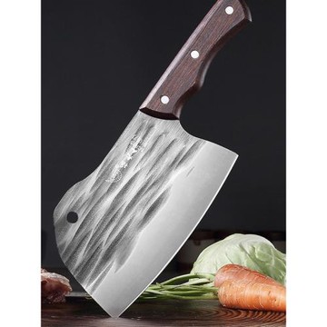 瑤夫人陽江正宗菜刀家用切片刀廚房砍切兩用刀圓頭廚具鋒利鍛打刀