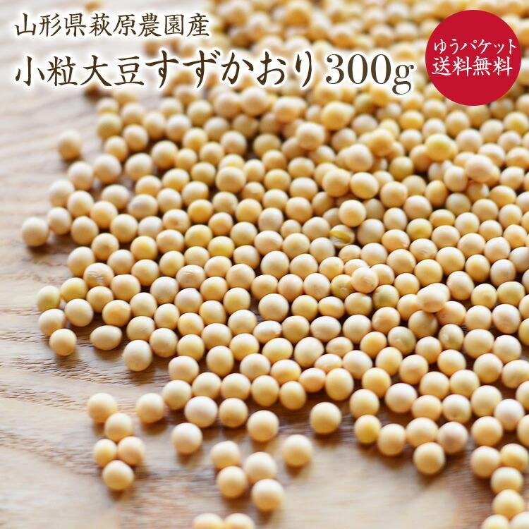 すずかおり 山形県産 小粒大豆「300g」令和5年産 萩原農園の豆 納豆作りや豆ご飯に