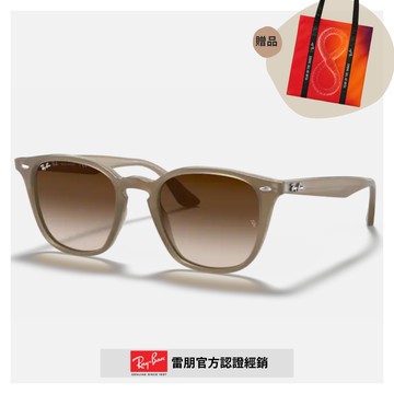 【RayBan 雷朋】經典方形膠框漸層太陽眼鏡(RB4258F-616613 52mm 漸層鏡片)