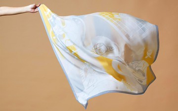 天絲Sleepy Cats 柳、天絲、圍巾、披肩、栗色