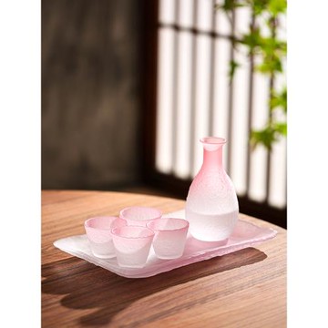 妃粉日式小酒杯白酒杯套裝清酒酒具玻璃分酒器果酒酒壺酒盅烈酒杯