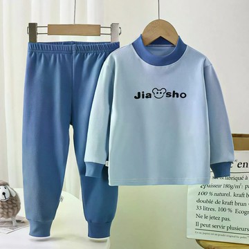 店鋪新品~兒童秋衣秋褲新款男童德絨內衣套裝女童保暖秋冬睡衣家居服寶寶 男童睡衣 秋衣秋褲套裝 保暖內衣 中大童家居服