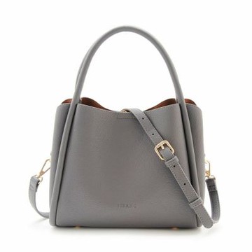 FIRANO-曲線造型皮革兩用包(泥灰色)