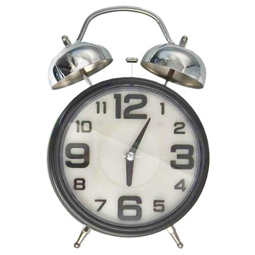 大鈴聲夜光鬧鐘 超亮燈光 時間設定鈕  顏色隨機