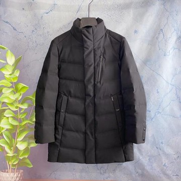 一線品牌尾貨剪標立領羽絨服中長款保暖外套爸爸裝男休閑青年中年