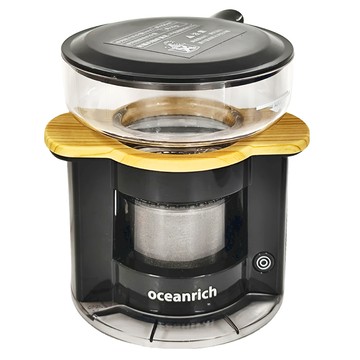 oceanrich 便攜式單杯萃取咖啡機 S2 150ML 360° 旋轉  黑木紋