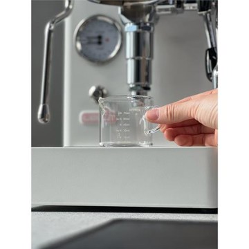 咖啡濃縮杯高硼硅玻璃刻度量杯小奶盅盎司杯意式咖啡雙嘴杯75ml