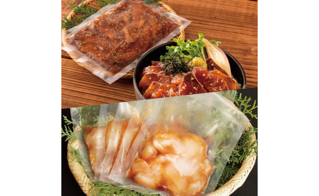 芸西村 海鮮丼の素セット＆大川村 土佐はちきん地鶏ムネ肉セット