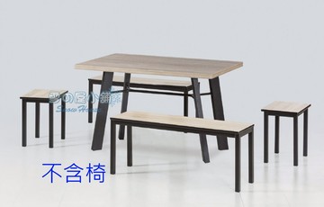 ╭☆雪之屋居家生活館☆╯聖約翰餐桌(北美原橡同色邊/黑砂)(木心板/美耐板面)R1127-04