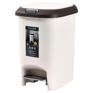 兩用式按壓腳踏垃圾桶 CL-202  20L  灰白色