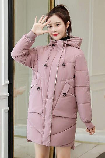羽絨外套棉服中長款寬松加厚學生韓版棉襖女時尚百搭冬季新款【聚宝屋】