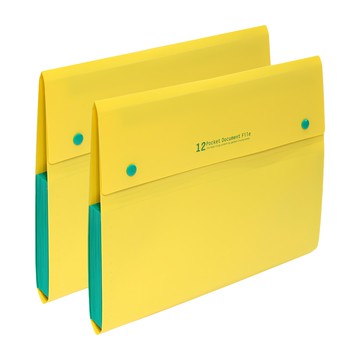 ECO Chungwoon 12層風琴夾 A4 黃色 2入  2個