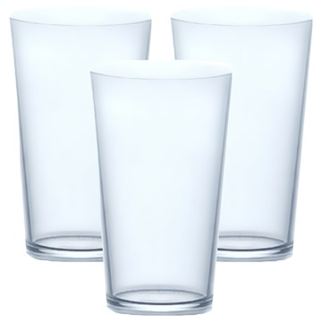 ADERIA 日本製全面強化薄口杯 M(110 x 69mm) 250ml 3個  1組