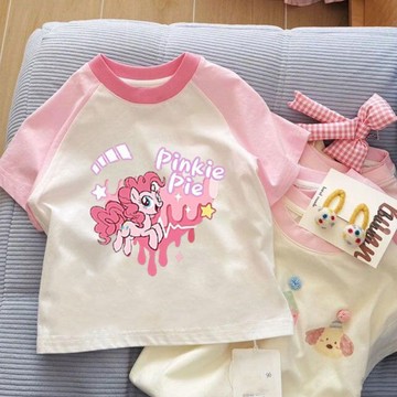 台灣出貨💙小馬寶莉女童短袖2025新款夏季衣服兒童純棉T恤洋氣半袖上衣夏裝t