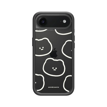 iPhone Air Mod NX -邊框背蓋組合 (相機按鈕) 黑 - 布朗尼 annnbrownie - 線條熊熊