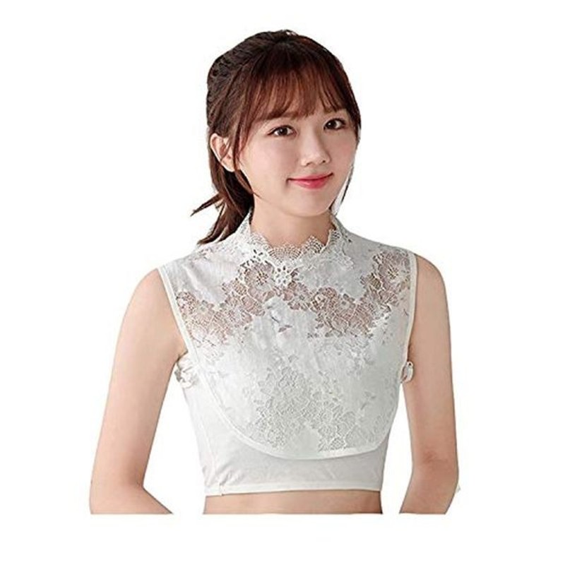 チュールレース 付け襟 ハイネック 総レースつけ襟 白 インナー襟 トップス レース 重ね着風 つけえり 透け 立て襟 おしゃれ チュール 通販 Lineポイント最大0 5 Get Lineショッピング