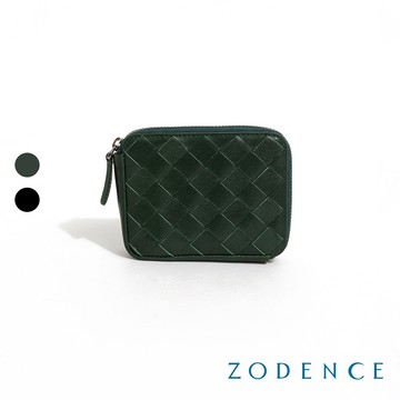 ZODENCE CRAFTZEAL進口真皮中性編織卡片零錢包