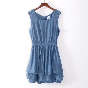 女裝背帶裙中長裙無袖純色連衣裙子顯瘦氣質潮