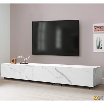 WAKUHOME 瓦酷家具Caroline石紋美耐皿6尺長櫃寬180X深40X高30cm