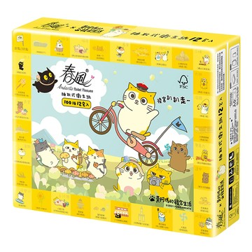 春風 黃阿瑪抽取式衛生紙 100張  12包  1袋