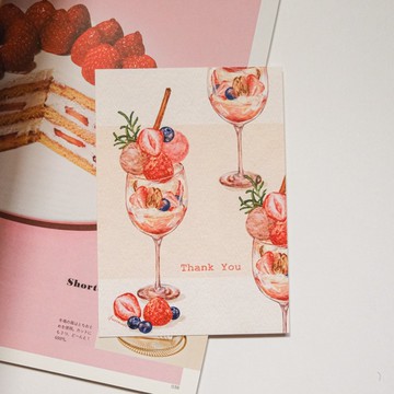 明信片 感謝卡 草莓帕妃
