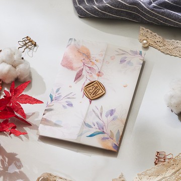 綠野仙蹤-客製封蠟描圖燙金喜帖