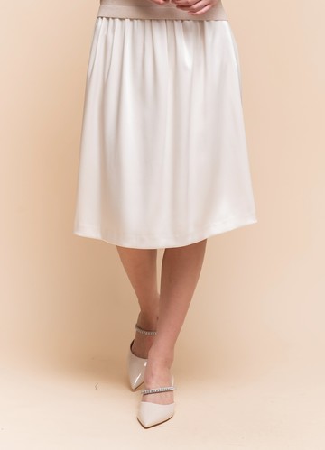 月影流光織帶飾緞面裙