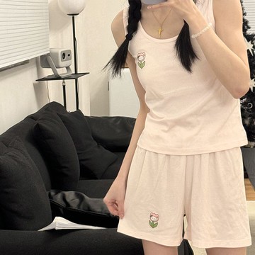 Yummy❥日系小花朵短袖睡衣女夏季新款高顏值ins甜美可愛少女家居服套裝