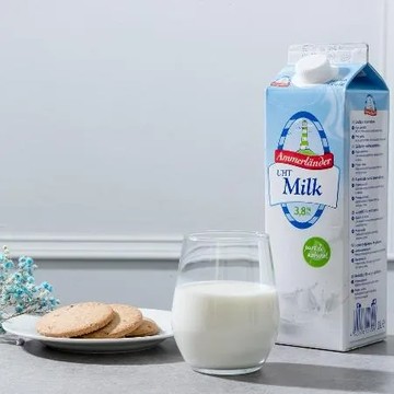 (即期優惠)【Ammerlander愛牧】德國純牛奶1000ml(乳脂含量達3.8％)x4瓶