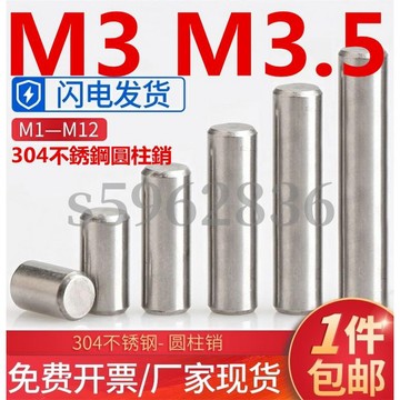 台灣發貨✅（M3 M3.5）304不鏽鋼圓柱銷M3M3.5Φ3.5定位銷固定實心銷釘子