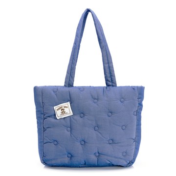 Teddy Zoo 雲朵泡芙系列 輕柔蓬蓬托特包-藍(TZB106)