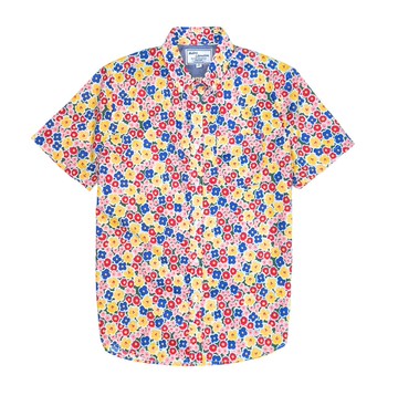 Men's Color Flower Shirt 男裝彩色花襯衫 - 粉紅色