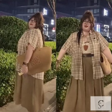 【XL-8XL大尺碼】👩短袖襯衫 大尺碼女裝 加大尺碼超顯瘦大碼女裝套裝 夏季胖MM學院風 格紋長短袖襯衫百褶裙三件套