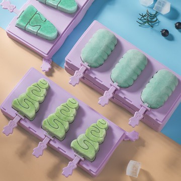 雪糕模具家用自制硅膠做冰淇淋冰糕棒冰棍模具卡通兒童可愛冰激凌