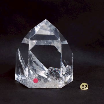 神聖殿堂 |正巴西早期料 巴西當地切工 頂級清透 白水晶 白水晶柱 彩虹 風水擺件 正能量 淨化空間 天然水晶柱 3BT16-52