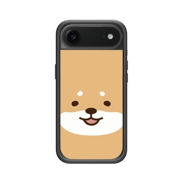 iPhone Air Mod NX -邊框背蓋組合 (相機按鈕) 黑 - 柴語錄 Shiba Says - 廢柴大臉(直)