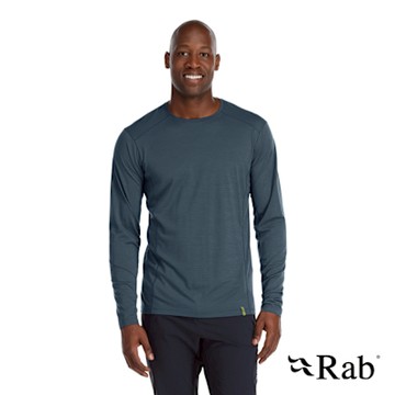 【英國RAB】 Syncrino Base LS Tee 羊毛混紡長袖排汗衣 男款 獵戶藍 #QBL32