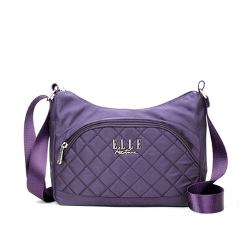 【ELLE Active】生活印記系列-側背包/斜背包-大-紫色