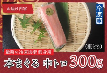 本マグロ　中トロ 300g（柵どり）