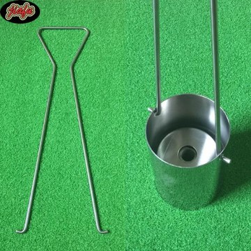 高爾夫取杯器304不銹雙勾取杯器洞杯提起換杯球洞果嶺用品