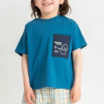 日本 BRANSHES - 吸水速乾 不易髒抗污短袖上衣-藍