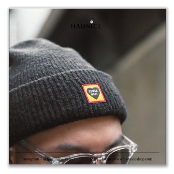 【HAO NICE】日本潮流 HUMAN MADE Classic Beanie經典愛心LOGO 刺繡 針織 毛帽 秋冬必備單品